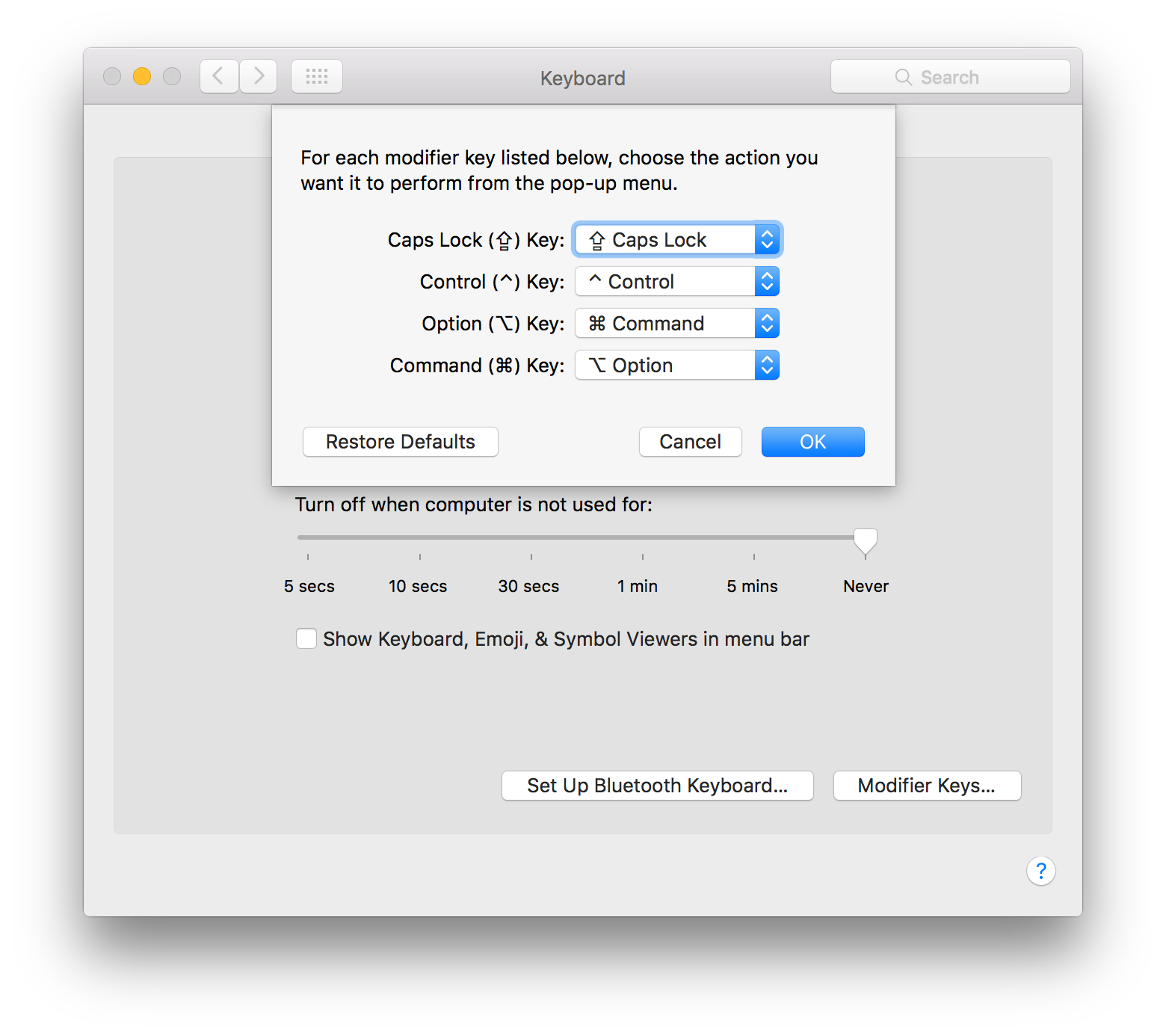 OS X Modifier Keys on a PC Keyboard